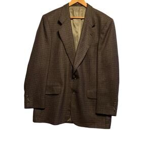 Oscar De La Renta Men's Vintage tweed Two Button Pure Wool Blazer 43 L
